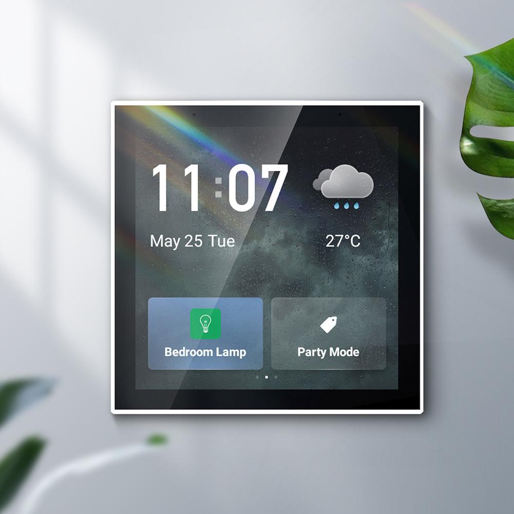 Duomei 4-Inch In-Wall Smart Home Control Panel Multi-Functional Touch Screen Tempered AG Glass ABS 10A Max Current 2.4G/5G WiFi