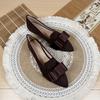 Fashion Flat Shoes for Women Spring and Autumn Retro Butterfly Bow Large Size Women's Shoes 42 43 44 Loafers Women  Ladies Shoes