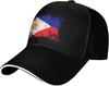 Boné de Beisebol Bandeira das Filipinas Desgastada Poliéster Casual Ajustável Proteção Solar Chapéu Esportivo