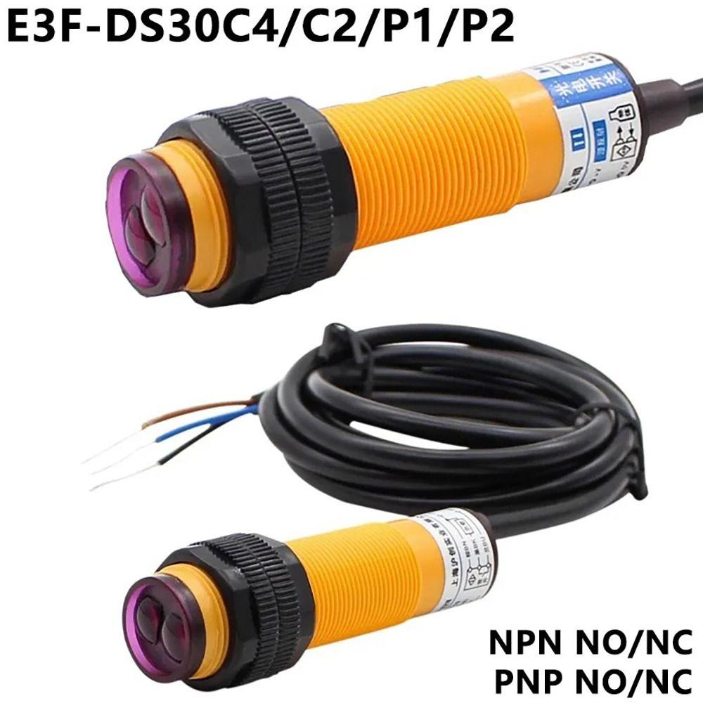 1Pcs E3F-DS30 Diffuse Reflection Photoelectric Switch for Industrial Automation Detection
