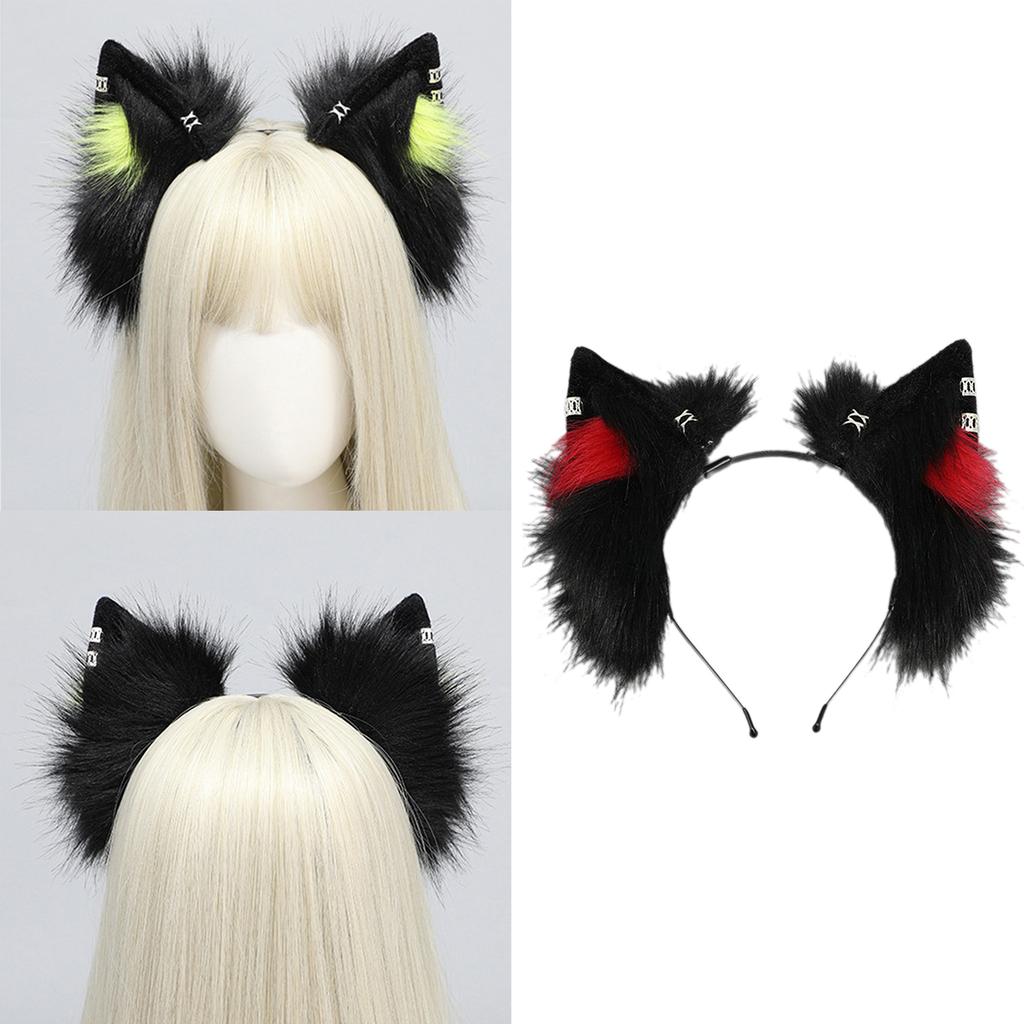 Cartoon Plush Animal Ears Headband Costume Headpieces Adjustable Cute Cosplay Accessory for Women and Kids