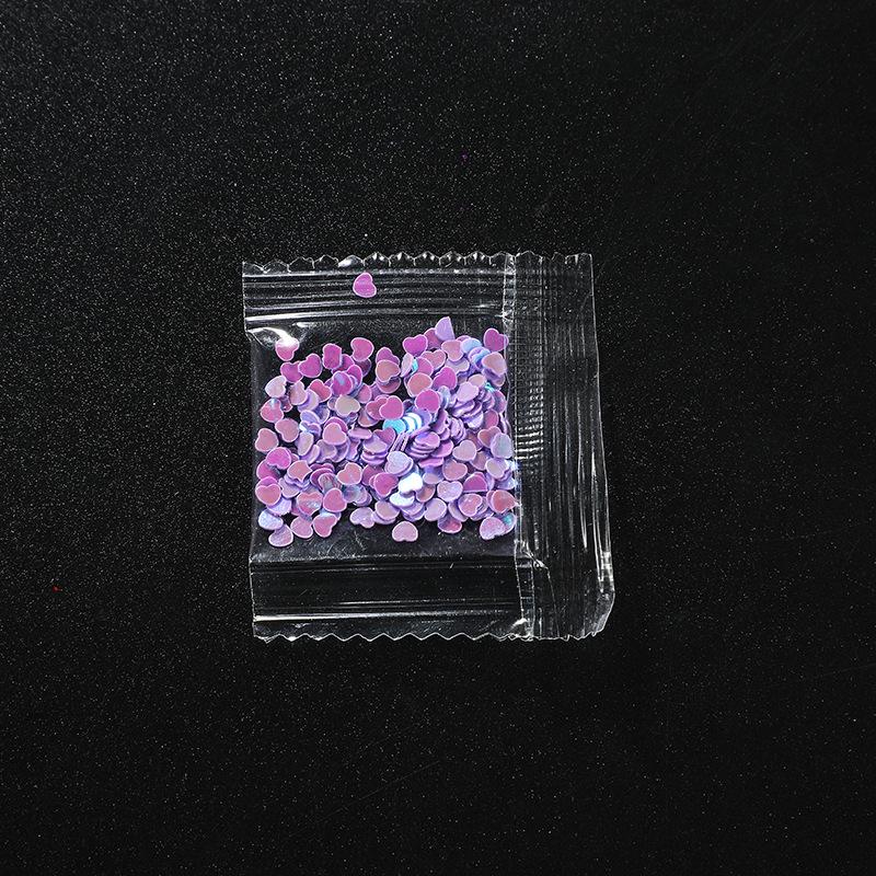 Fashion Heart Sequin Pack: Solid Color Nail Art & Phone Case Decoration DIY