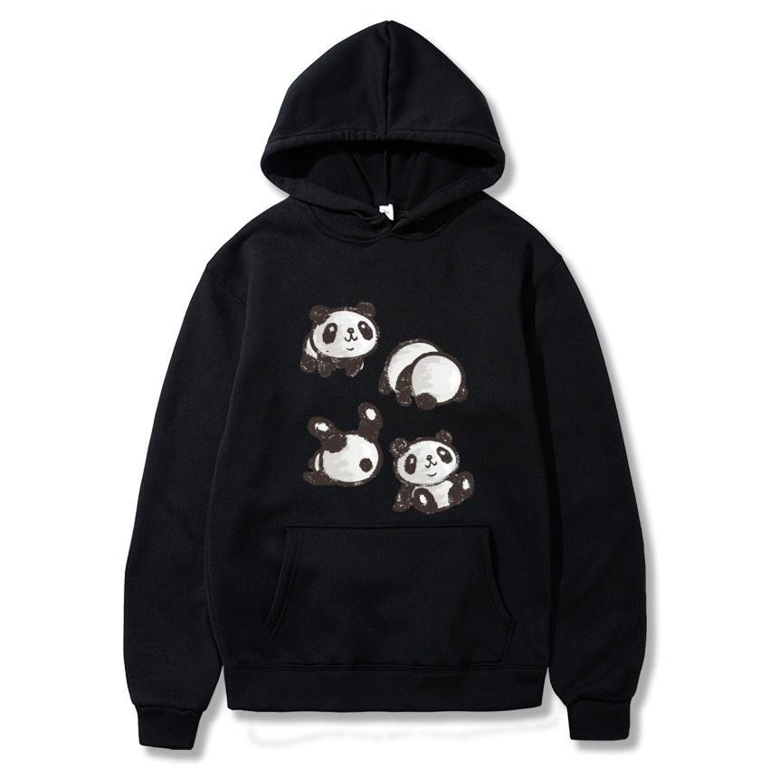 Autumn and Winter Chinese Panda Cartoon Printed Hoodie Classic Style College Style Men's and Women's Hoodies Daily Warm