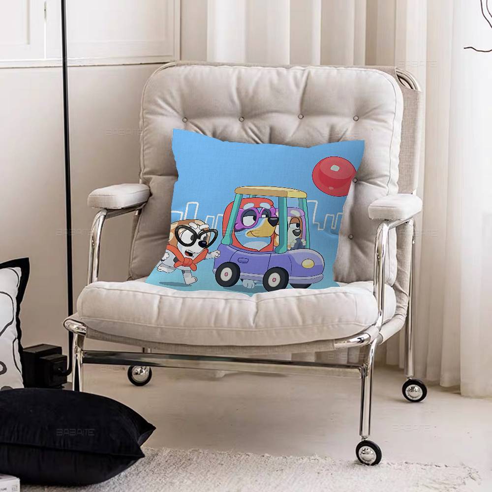 Cartoon B-Blueys Pillow Cushion Cover Pillowcase Living Room Sofa Home Decor