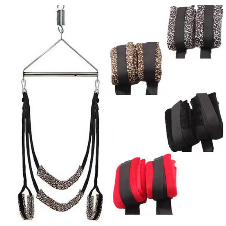 Leopard Print Sexy Swing with 4 Pads - Couples Flirting Adult Toys