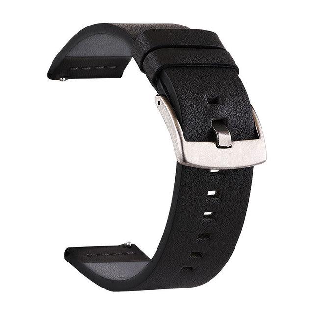 

20 22mm Leather Straps For Huawei Watch GT 3 Strap 42mm Amazfit GTS 2 Mini Amazfit Bip Watch Band 18mm 24mm Quick Release 18mm