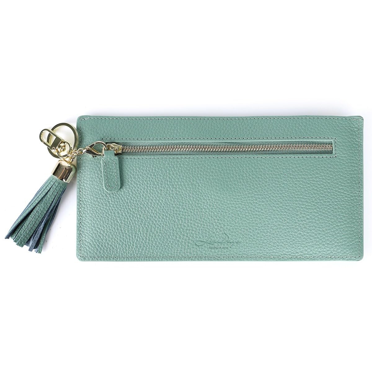 

Кошелек Lizdays Slim из натуральной кожи, длинный, небесно-голубой, размер F, с защитой от скимминга,