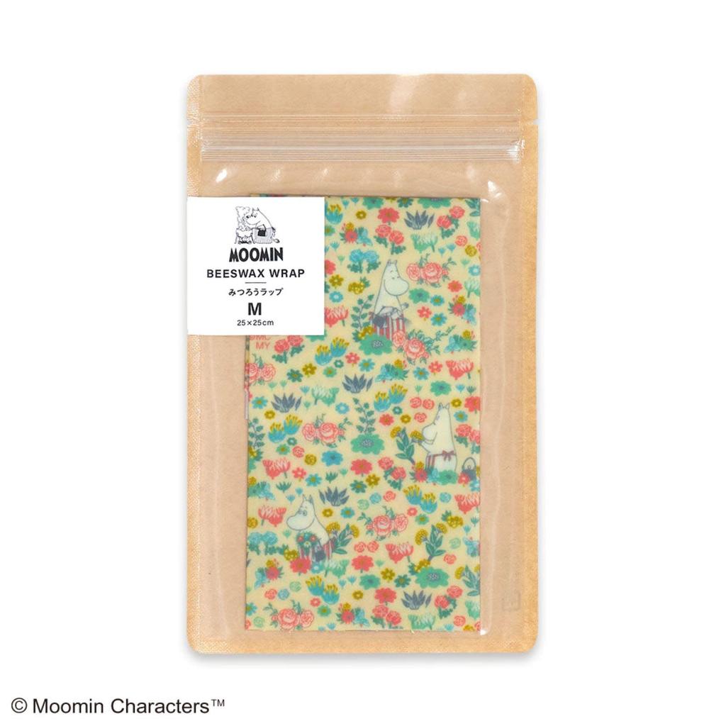 Miyamoto Towel Miyamoto Beeswax Wrap Moomin Flower Approximately 25 x 25 Made in Product 05958 Garden, Medium, Beige, cm, Japan, Code