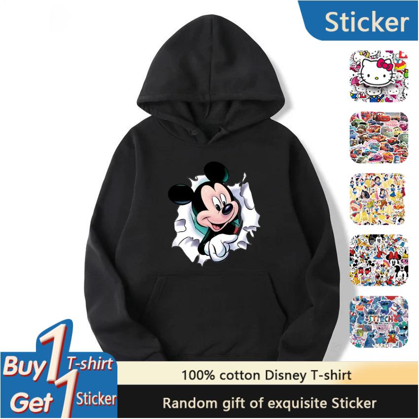 Disney Partner-Look Mickey Mouse Kapuzenpullover für Paare, Kinder-Hoodies für Frühling, Herbst und Winter