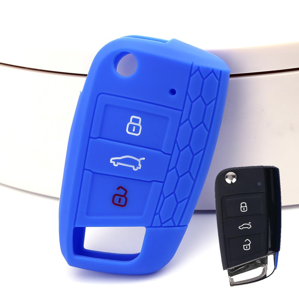 1 Pc Silicone Car Key Cover For Vw Polo Golf 7 Vii Gti Gtd Gte R