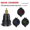 Car Motorcycle Charger Dual USB QCPD Fast Charger 12-24V QC3.0 Aluminum Alloy Charging Adapter For BMW  R1200GS R1250GS F800GS