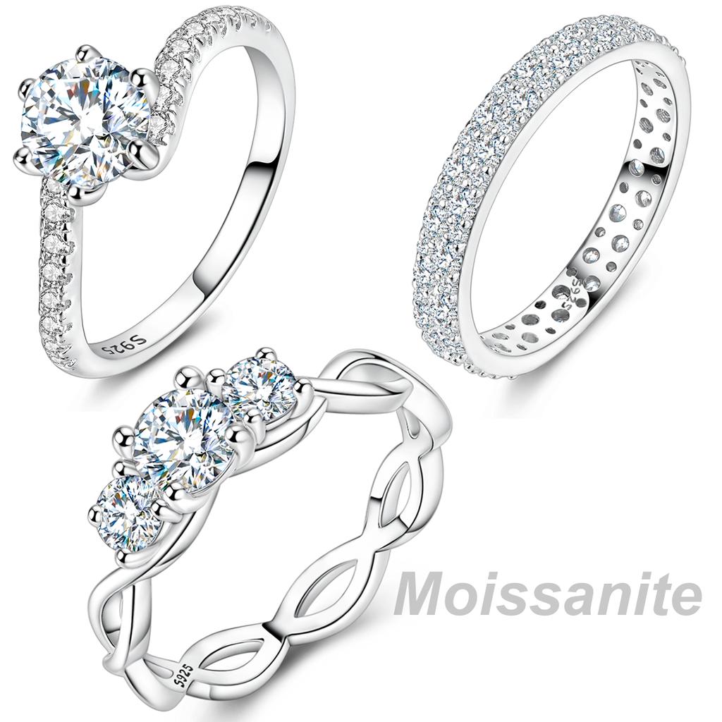 Sparking Moissanite Rings Copper Diamond Popular Brilliant Wedding Ring Women Engagement Jewellery Anniversary