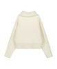 OEUVA Ivory Mohair Crop Zip-Up Knit