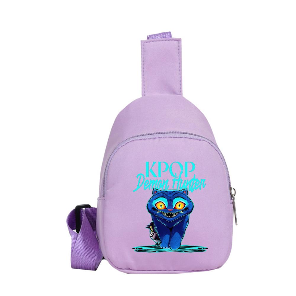 Zaino Petto Kawaii Stampato Anime K-Pop Cacciatori di Demoni per Ragazzo Ragazza Borsa a Spalla Studente Borsa a Tracolla Portatile Regalo di Natale per Bambino