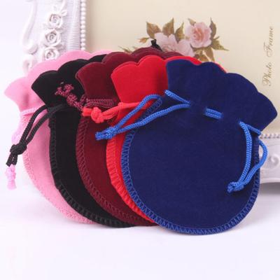10Pcs Plush Cloth Drawstring Necklace Bracelet Jewelry Gift Bag Storage Pouch
