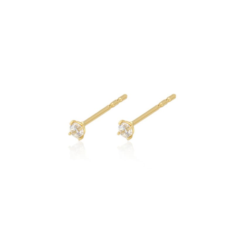 NORMALLEE [14K] Basic Cubic Ohrringe (2mm)