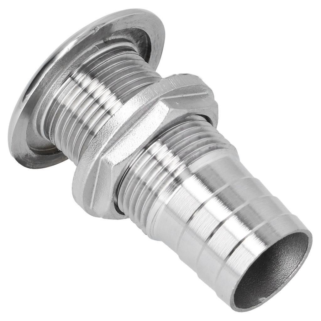 Water Drainage Plug Thru Hull Fitting 1in Outlet 316 Stainless Steel Corrosion Resistant for Marine Boat Yacht