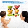 Baby Bath Toys for Toddlers 2-4 Years, Safe Multicolored Water Toys with Suction Cups, Duck and Crocodile Designs