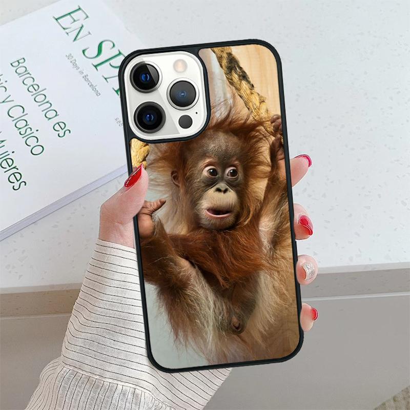 Orangutan Monkey Primates Animal Phone Case cover For iPhone 17 Air 15 16 16e 14 13 12 11 Pro Max Coque For Apple PLUS fundas