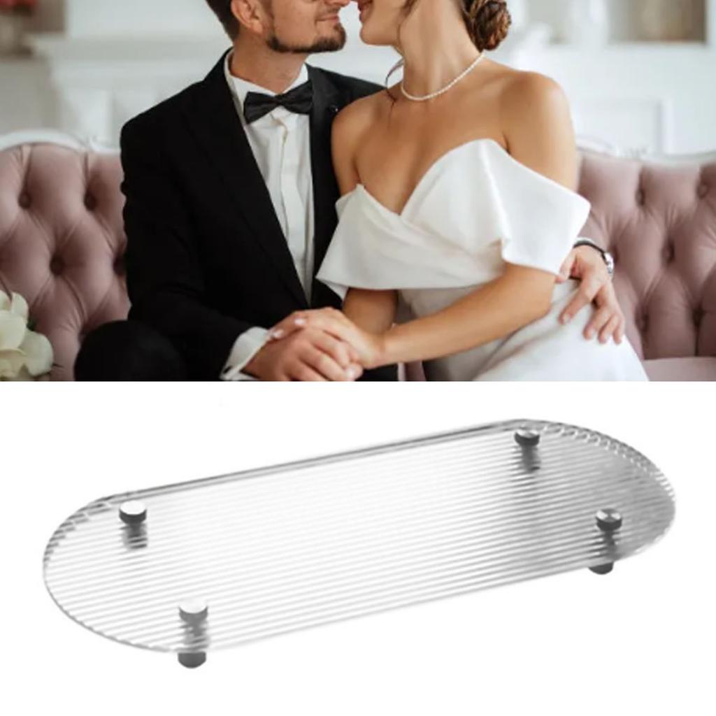 Clear Vanity Tray Transparent Acrylic Simple Modern Style Widely Used Coffee Table Tray for Family O