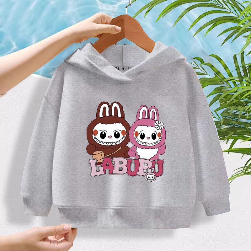 Children's Hoodie New Trendy Labubu Kids Cute Cartoon Casual Daily Hoodie 100-160cm Boys Girls
