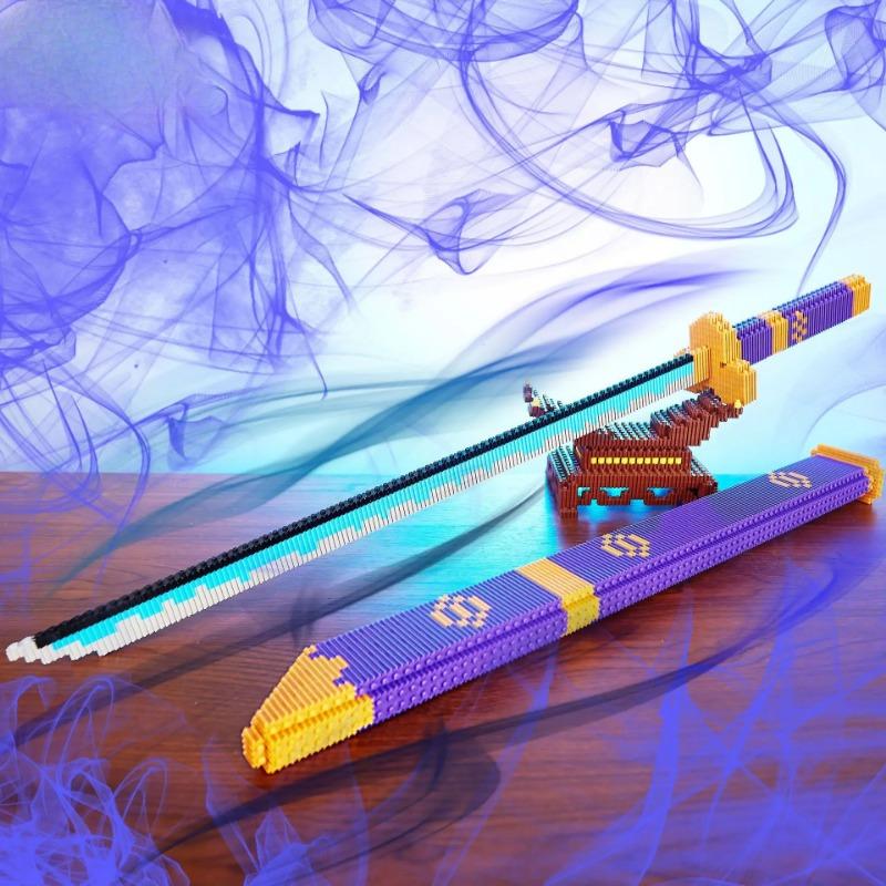One Piece Schwert Linkgo Micro Bausteine Roronoa Zoro Sandai Kitetsu DIY Zusammengebaute Verbindung Mini Ziegel Spielzeug
