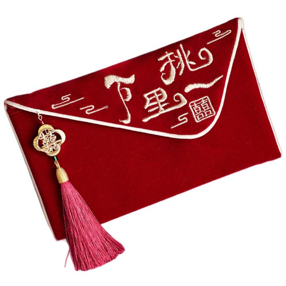 Best Wishes New Year Blessing Bag Multiple Patterns HongBao New Trendy Red Money Packet  Birthday