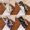 Black Gold Marble Art Phone Case iPhone17 16 15 14 13 12 11 Pro Max Plus Mini Clear Full Back Cover Silicone Soft Shell