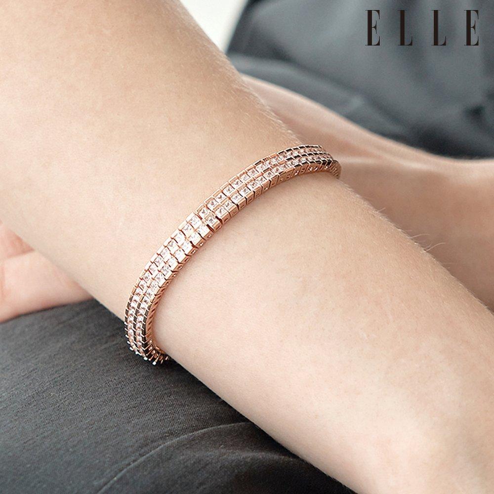 Double Cubic Tennis Bracelet Elbrbb093