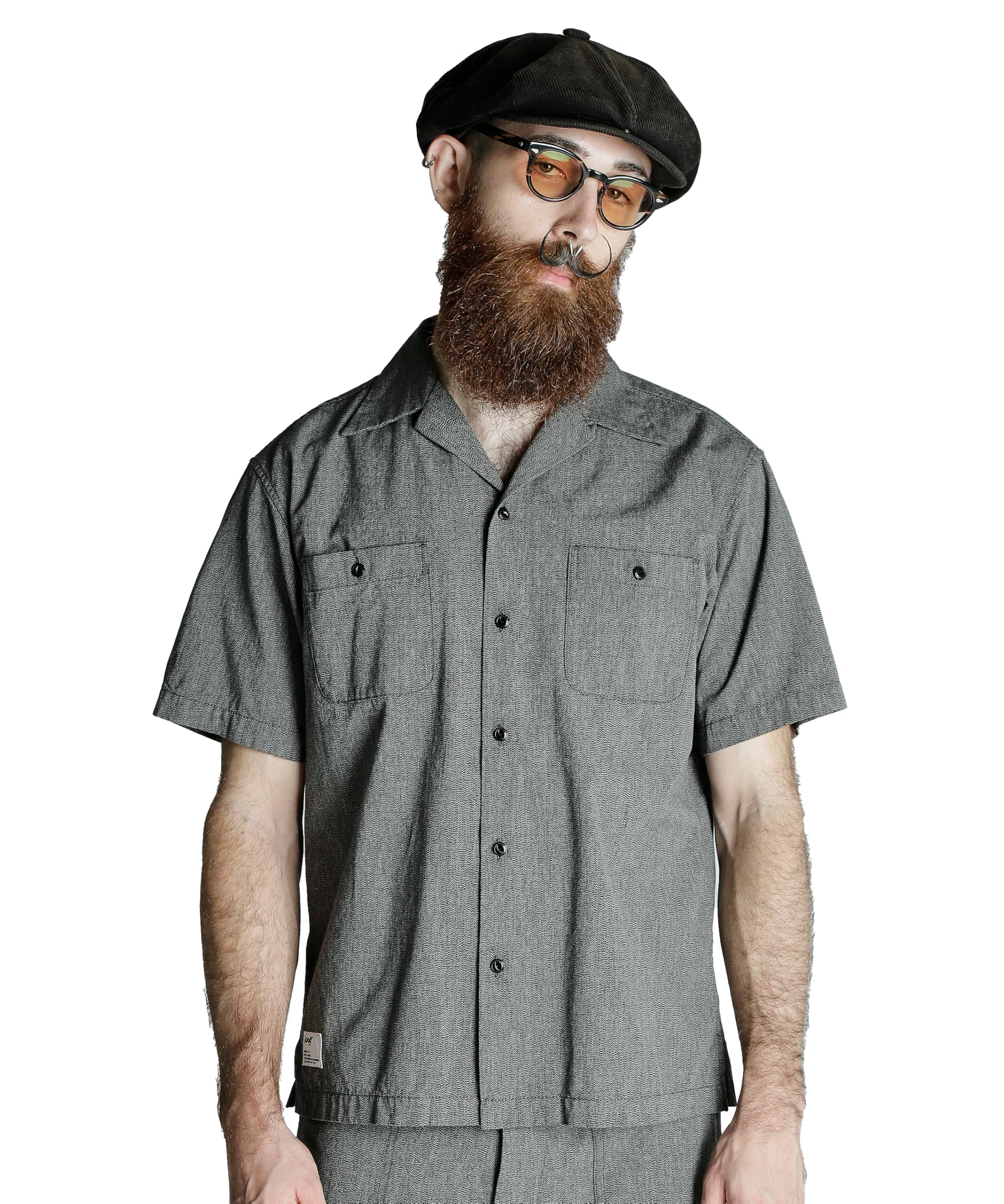 

Рубашка с коротким рукавом Schott Cotton Covert, мужская, размер L, 010, черный, 782-5123011