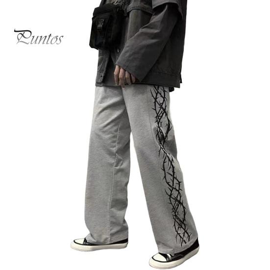 

Мужские брюки с принтом шипов, широкие прямые брюки в уличном стиле, свободные, ретро, с эластичной талией, длинные, для молодежи и подростка, для путешествий и отдыха на природе M серый