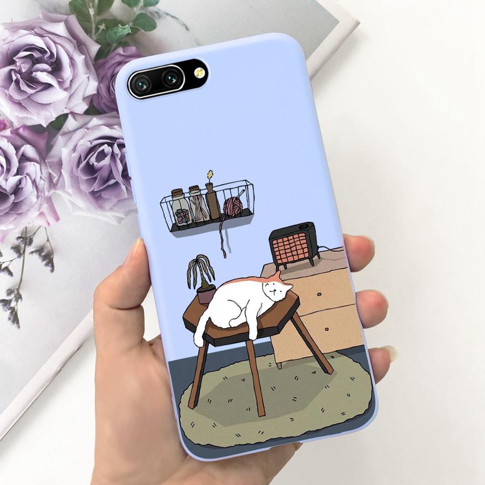 For Honor 10 Case Honor10 COL-L19 COL-L29 Fashion Moon Pattern Soft Silicon Protective Cover Phone Cases