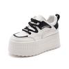 Platform White Shoes Women's 2025 Spring New Small Inner Height Increase Women's Shoes Versatile Board Shoes Sports and Leisure Shoes