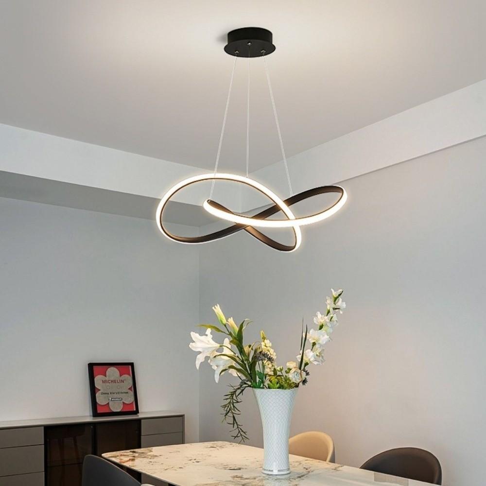 Aluminum LED Pendant Light Remote Dimming Lighting Home Luminaire Hanging Lamp  Hall Bedroom Hotel