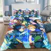 Digimon Cartoon 3D-Printed Bedding Set—Includes Duvet Cover and Pillowcases—Available for Single, Double, King, and Queen-Sized