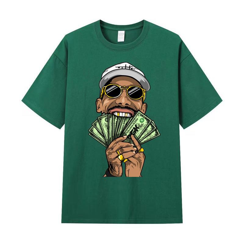 Letní Pánské tričko Vysoce kvalitní bavlna Tričko s krátkým rukávem potisk Dámské tričko Móda Sportovní košile Běžné Jogging Top