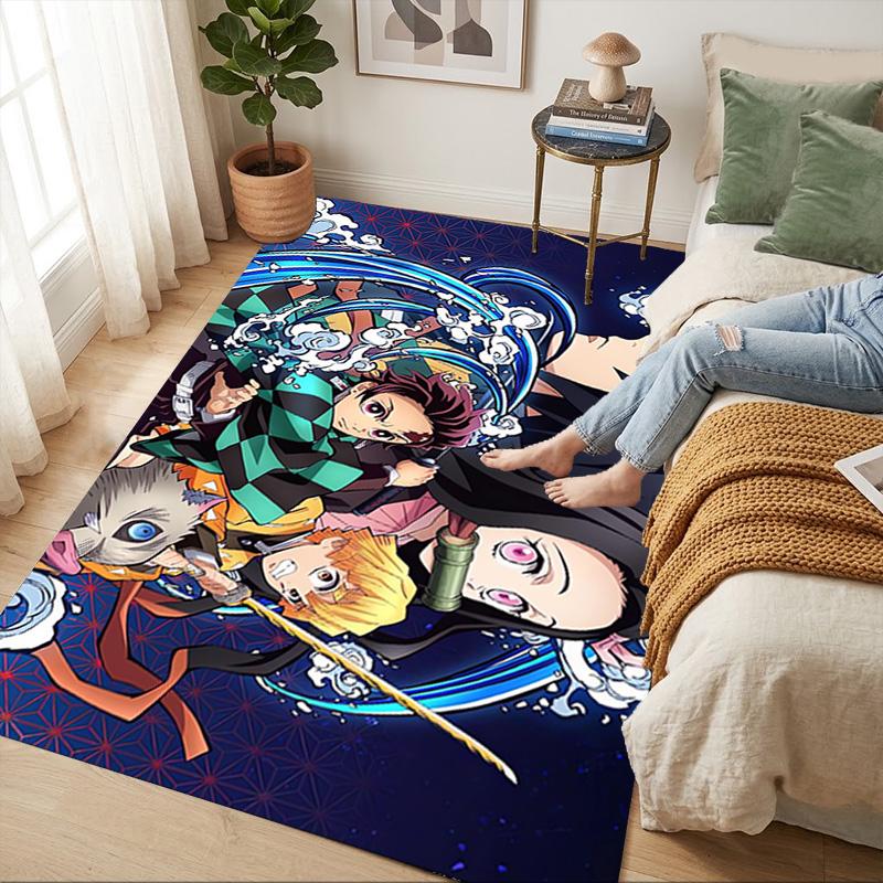 Demon Slayer Living Room Nonslip Area Rug Soft Carpet For Bedroom Game Playroom Sofa Office Home Decor Doormat Christmas Gift C9301293
