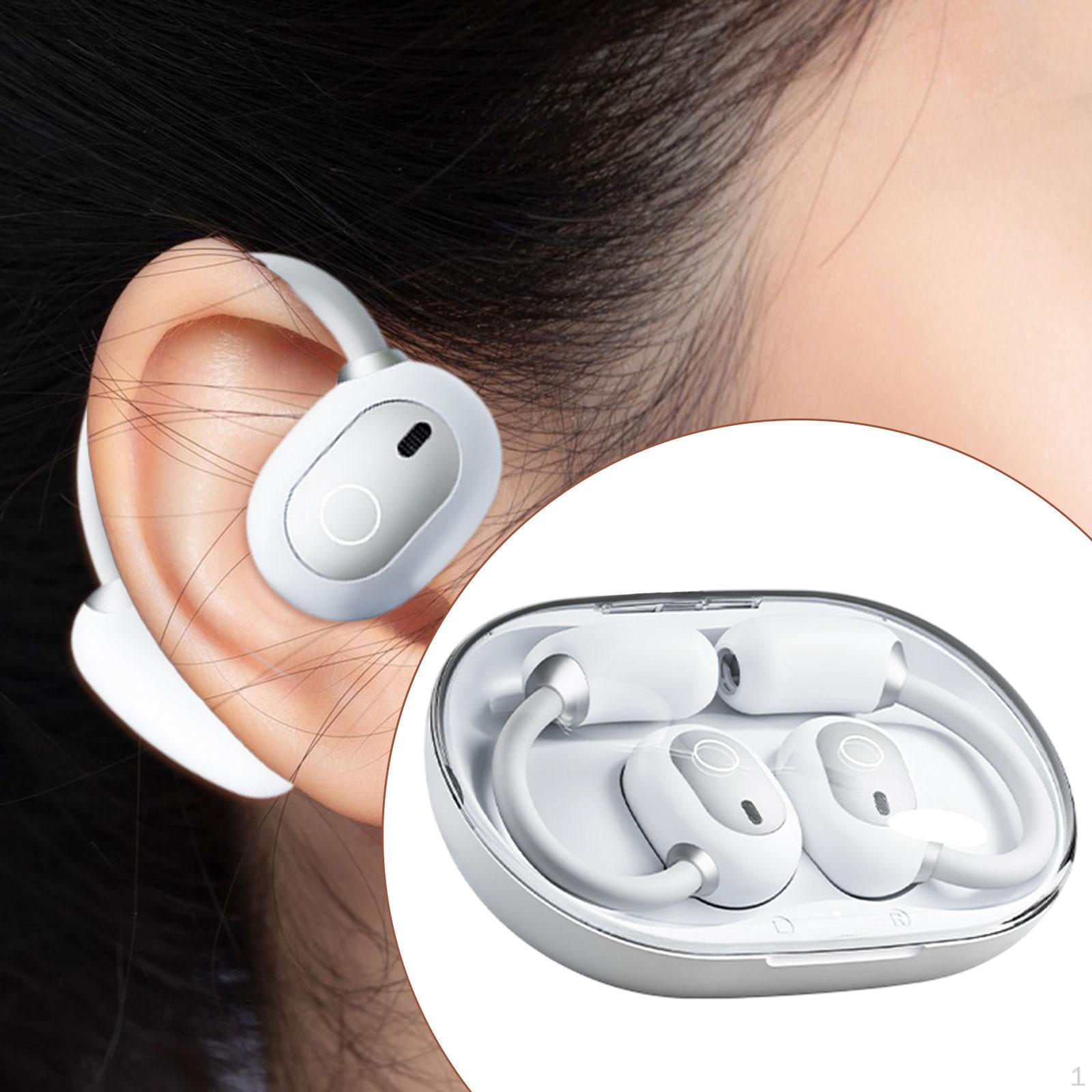 

Open Ear Headphones Bluetooth Earbuds with Mic Handsfree Earpiece Hook Headset for білий