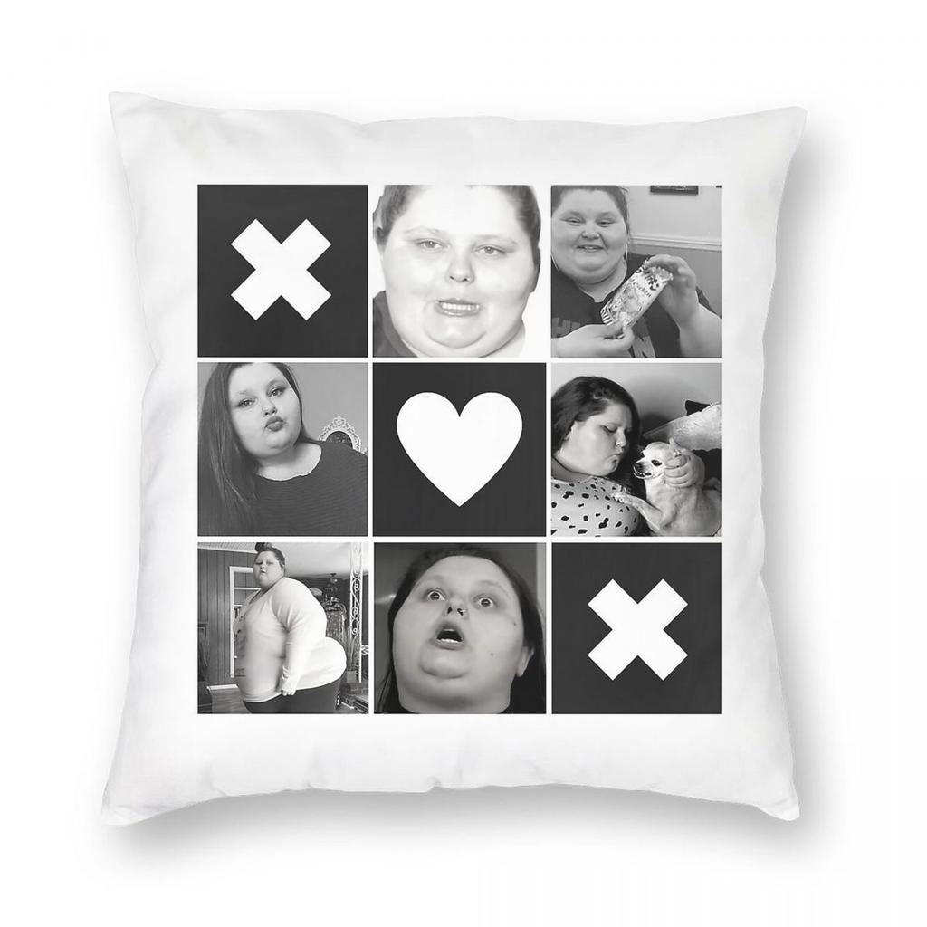 Amberlynn Reid YouTuber Square Pillowcase Polyester Linen Velvet Printed Zip Decor Sofa Cushion Case