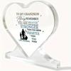 Heartfelt Grandson Gift From Grandparents - Inspirational Acrylic Heart Keepsake with Loving Message, Birthdays, Graduations, Christmas, Valentine'S