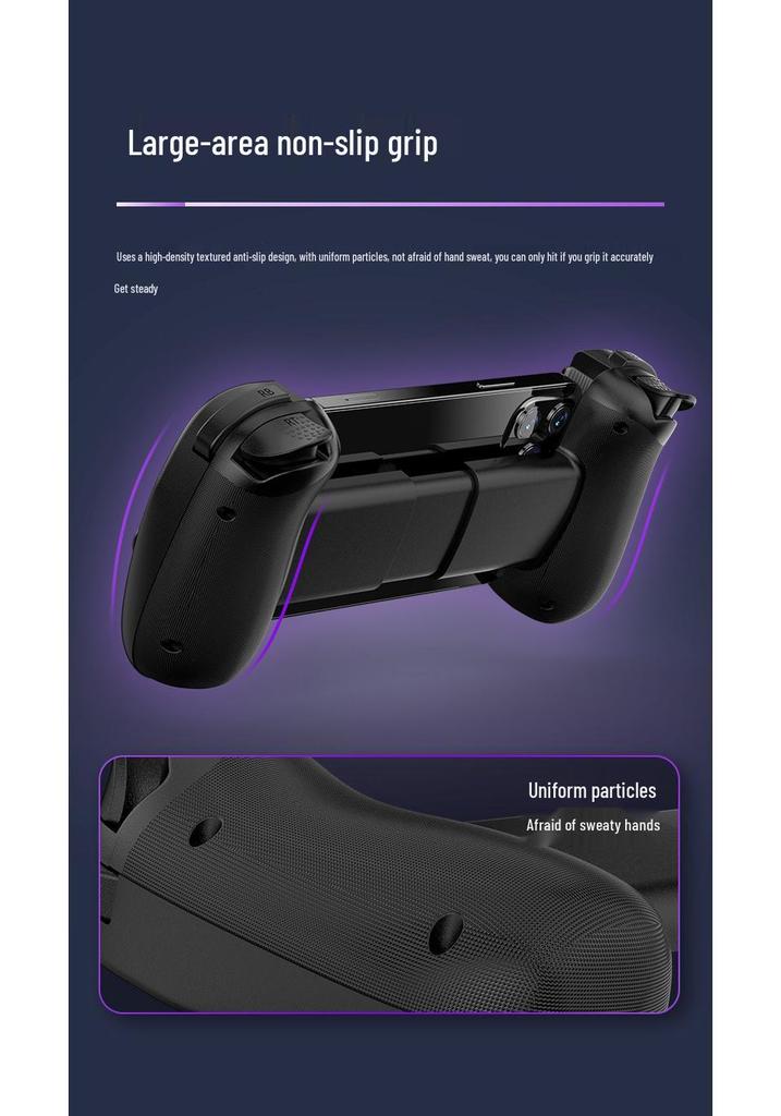 Controlador de Juego para Teléfono D8 RGB con Mango Extensible y Joystick de Efecto Hall de Seis Ejes para iOS, Android y Switch