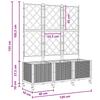 Planters with Trellis and Wheels 3 Pieces Gray PP