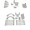 1/16 RC Upgrades Kit Front and Rear Shock Tower Metal Chassis Link Rods Steering Servo Mount for C64