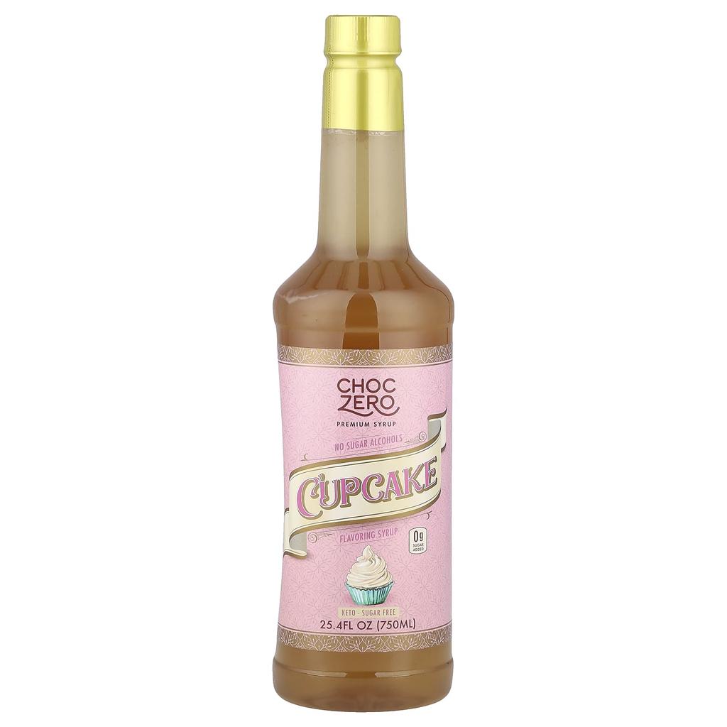 ChocZero Premium Syrup, Cupcake, Sugar Free, 750ml (25.4 Fl Oz)