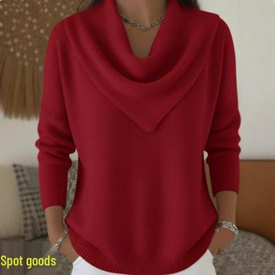 2026 Women's Autumn/Winter Solid Color Long Sleeve Sweater