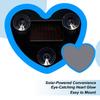 Car LED Lights Interior Solar Heart Shaped Decorative Window Lamp Neon Ambient Light For Triangle Window Decor Automotive