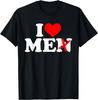 I Love Men Without The N Shirt Heart Men With N Crossed Out T-Shirt