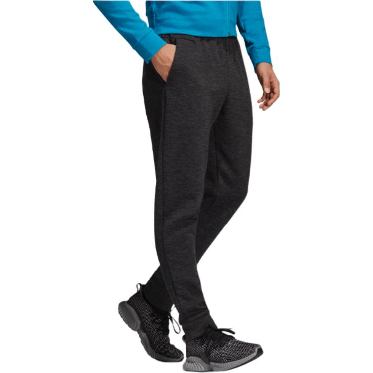 Adidas Knitted Sweatpants Men's Black Moderate Cuffed Pants DU1148