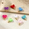 1 Piece 304 Stainless Steel Valentine's Day Charms 18K Gold Plated Enamel Heart 3D Pendants For DIY Necklace Making 24mm X 19mm