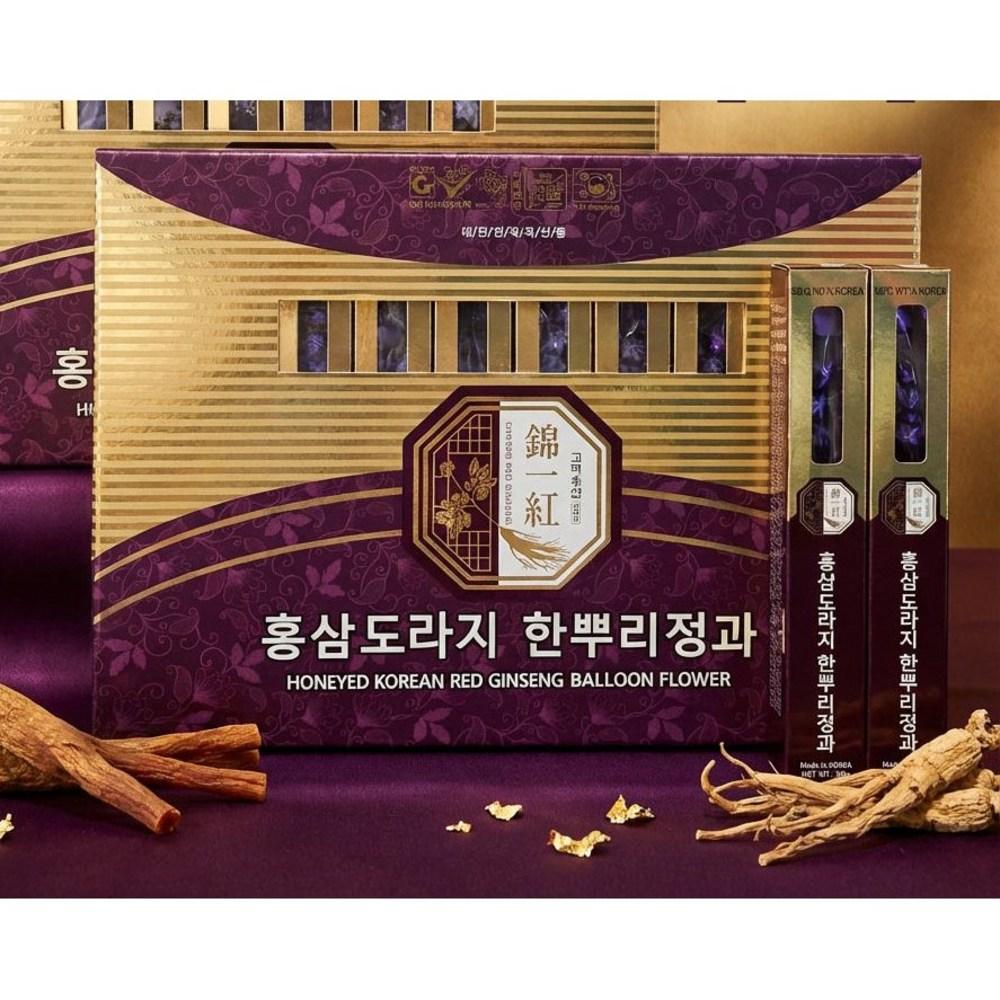 Korean Red Ginseng Balloon Flower Root Jelly, Whole Balloon Flower Root Jelly, Red Ginseng Jelly 300g 2 Pcs